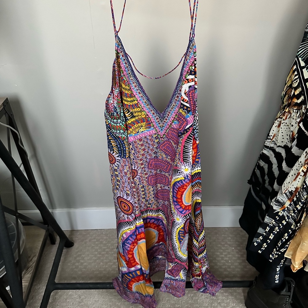 CAMILLA Warlu Dreaming V-Neck Strappy Flare Dress. NWT. Beautiful! Size Medium